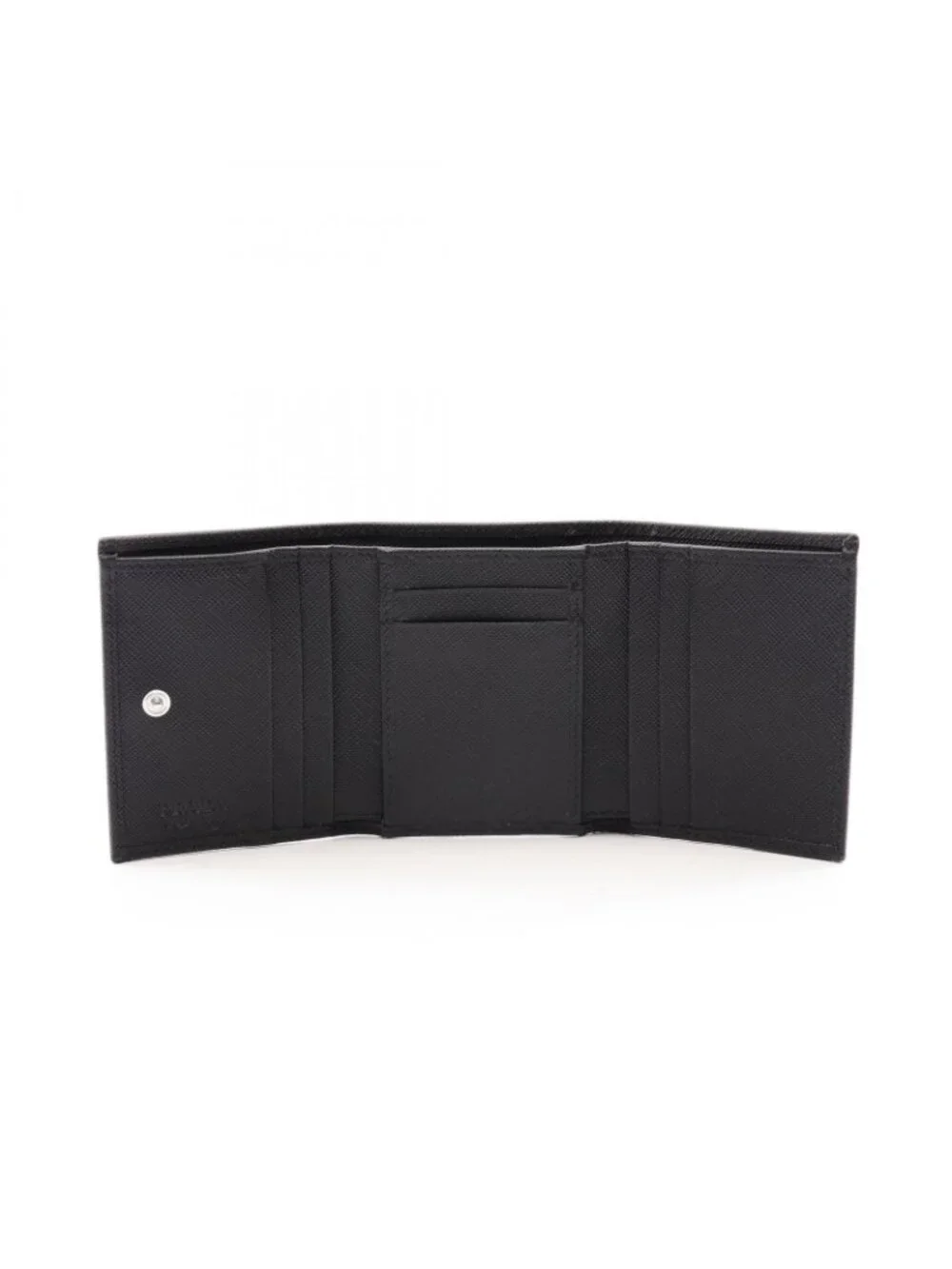 Prada Trifold Wallet Tessuto Saffian Nylon Saffiano Leather